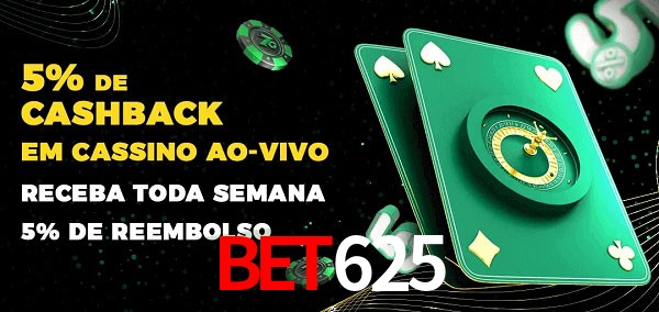 Promoções do cassino ao Vivo BET625